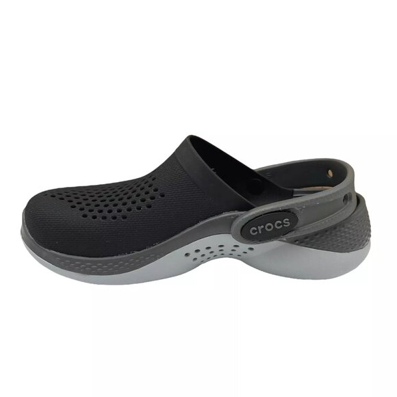 Crocs LiteRide Youth Girls Slip-on Clogs Size 2 (J2)Black Water Friendly & Comfy - Picture 3 of 9